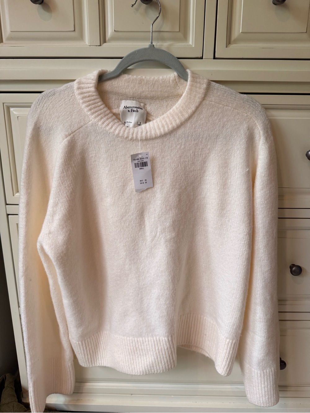 Abercrombie & Fitch Cream Crew Neck Pullover